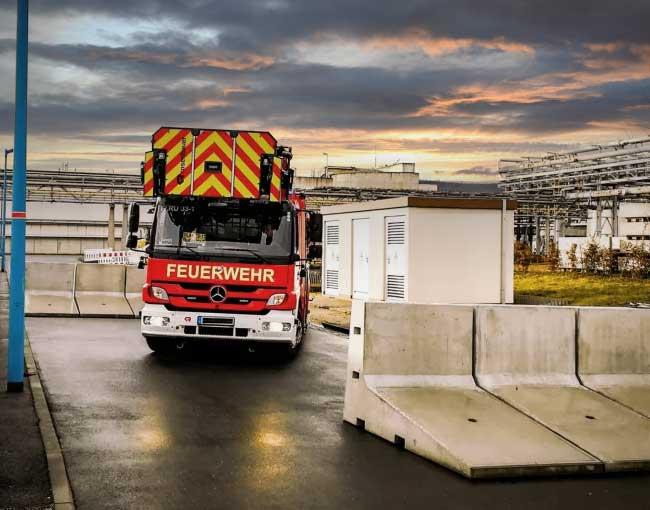 Mobile LKW-Fahrzeugsperre Veranstaltung