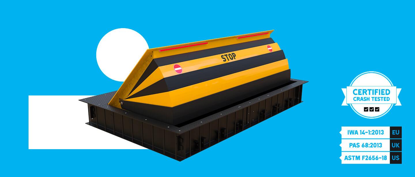 CAME launches the new shallow mount road blocker full scale crash ...